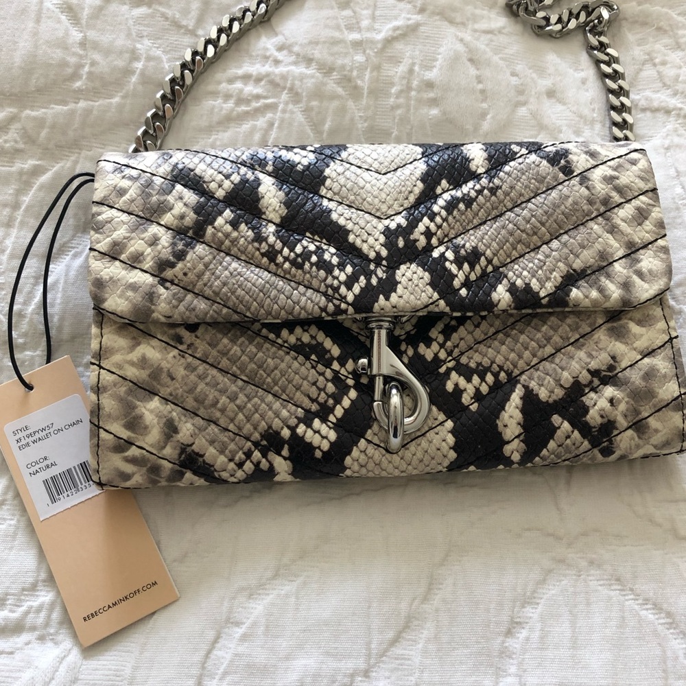 HP! Rebecca Minkoff Python Crossbody Wallet Purse NWT - Picture 4 of 11